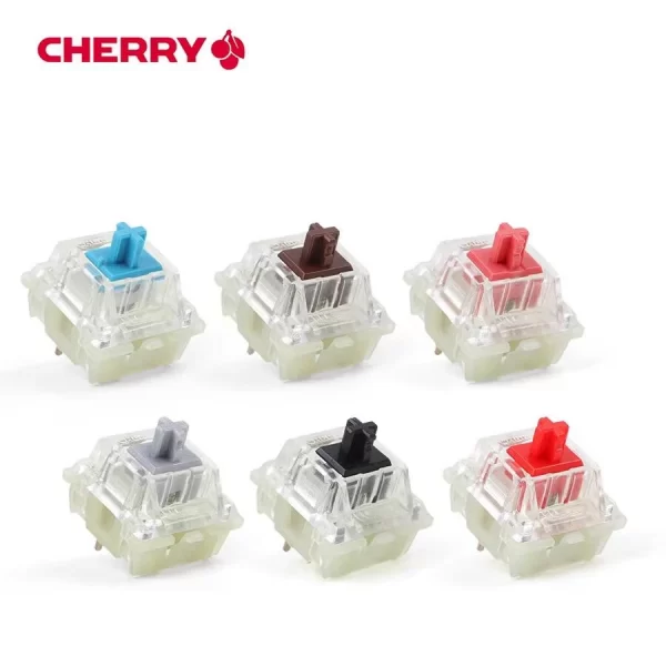 Cherry MX Mechanical Keyboard Switches (Red, Pink, Blue, Brown, Silver, Black) - 100 Pieces