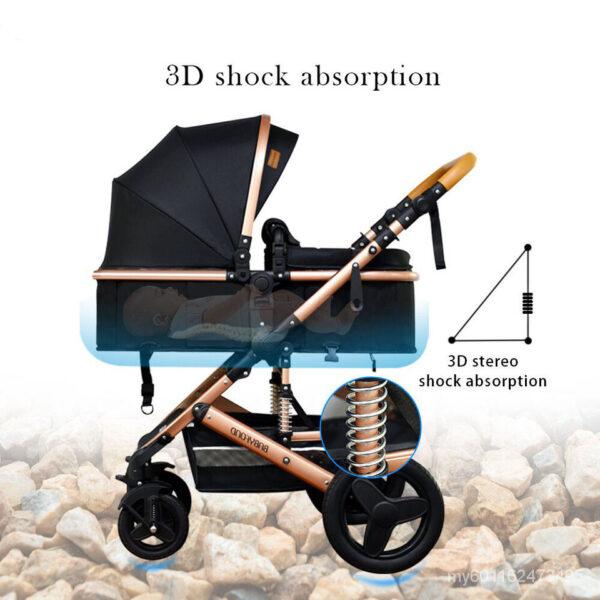 9-in-1 Foldable Baby Pram Bassinet Carriage 2024 - Image 9