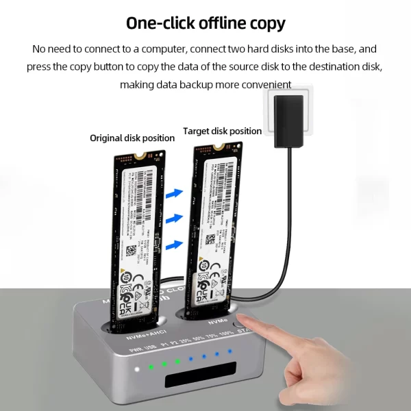 NVME SSD Docking Station Dual-Bay - Image 2