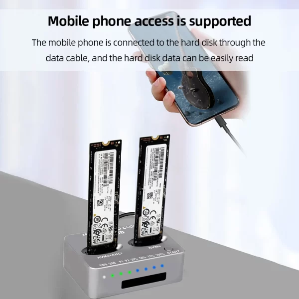 NVME SSD Docking Station Dual-Bay - Image 3