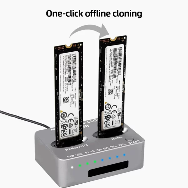 NVME SSD Docking Station Dual-Bay - Image 6