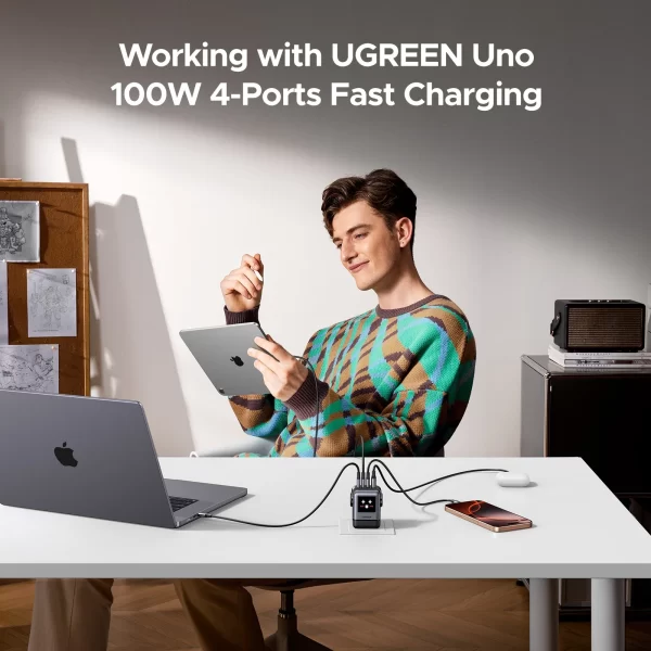 UGreen UNO - 100W GaN Charger with Robot Design - Image 9