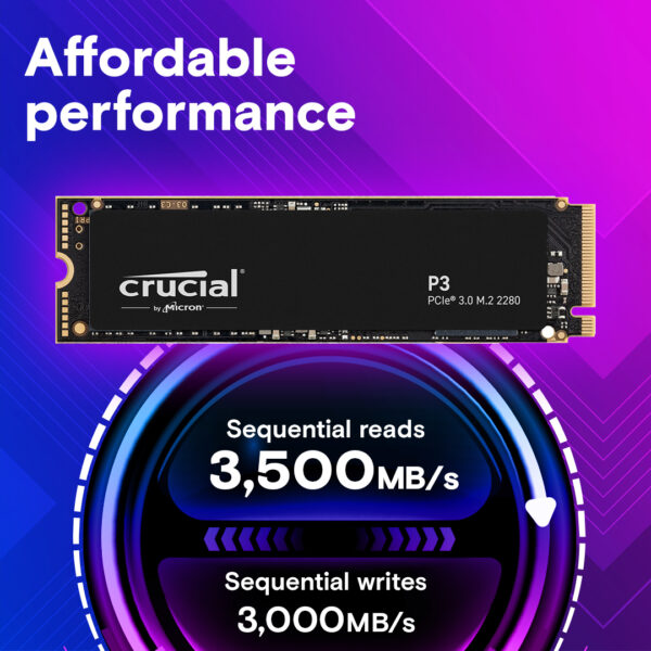 Crucial - M.2 NVME SSD PCIe 3.0 (500GB / 1TB) - Image 2