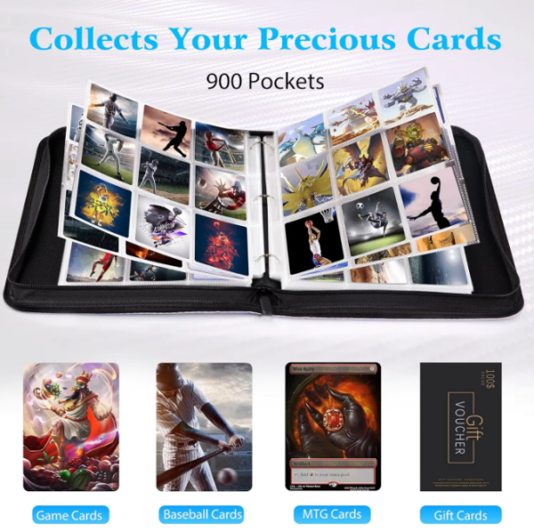 900 Pockets Card Binder Album with Zipper - Image 4