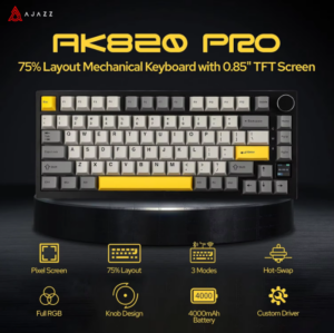 AJAZZ - 81 Keys Hot-Swappable Mechanical Keyboard (Wired/Wireless) - AK820/AK820Pro