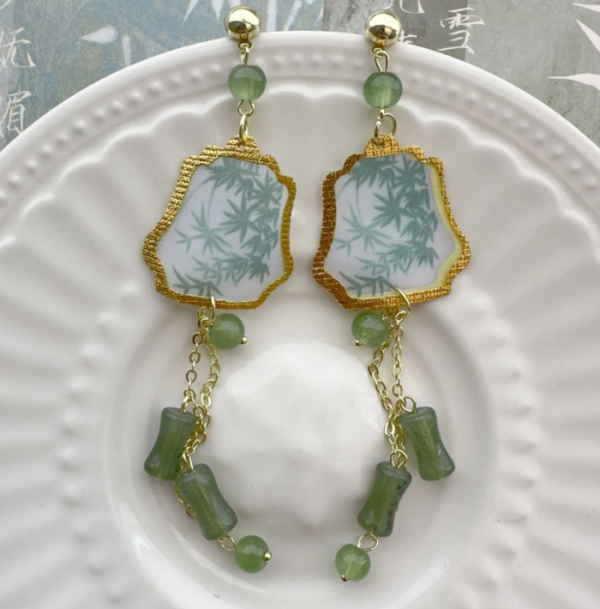 Chinese Fan Earrings