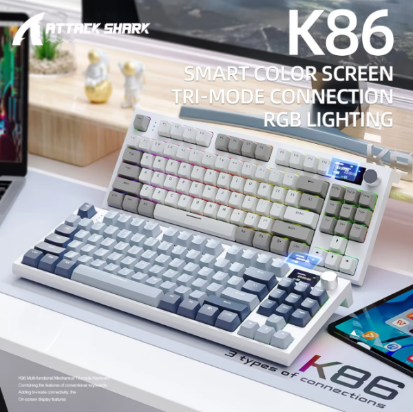 AttackShark - 87 Keys Wireless Mechanical Keyboard (K86)