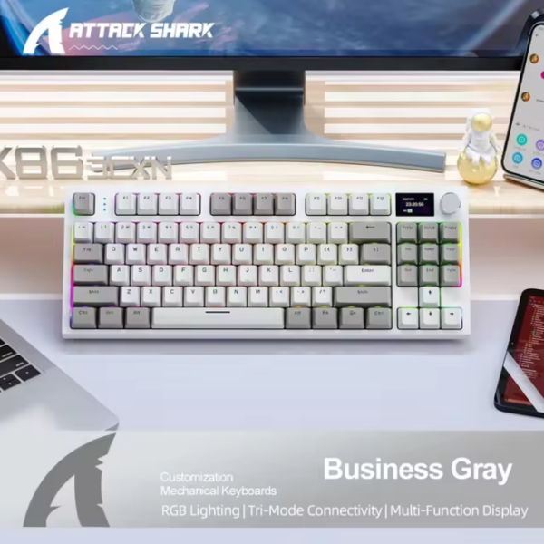 AttackShark - 87 Keys Wireless Mechanical Keyboard (K86) - Image 3