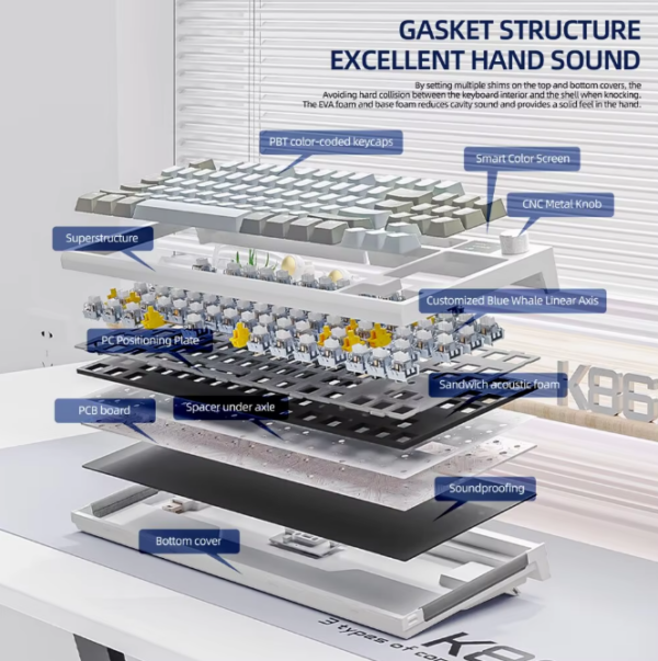 AttackShark - 87 Keys Wireless Mechanical Keyboard (K86) - Image 4