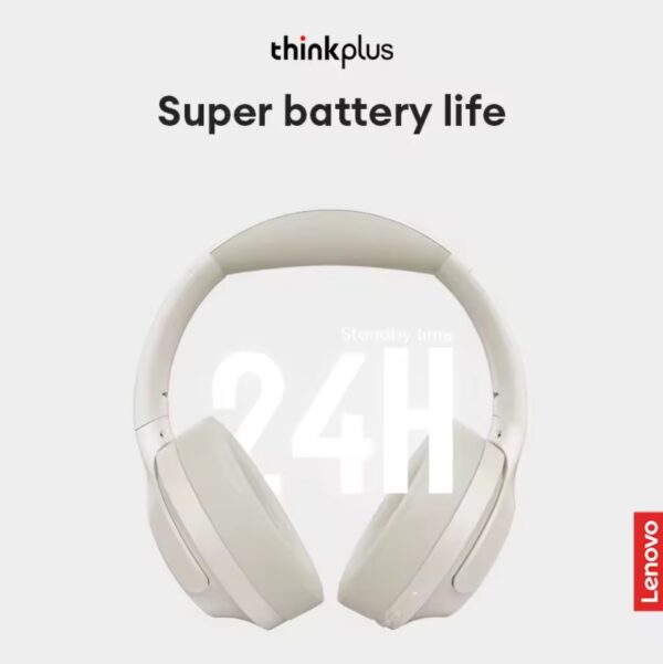 Lenovo Bluetooth 5.4 Wireless Noise Cancellation Headphone with Long Battery Life - Image 3