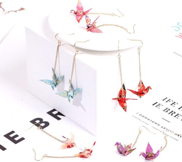 Origami Bird Crane Earrings