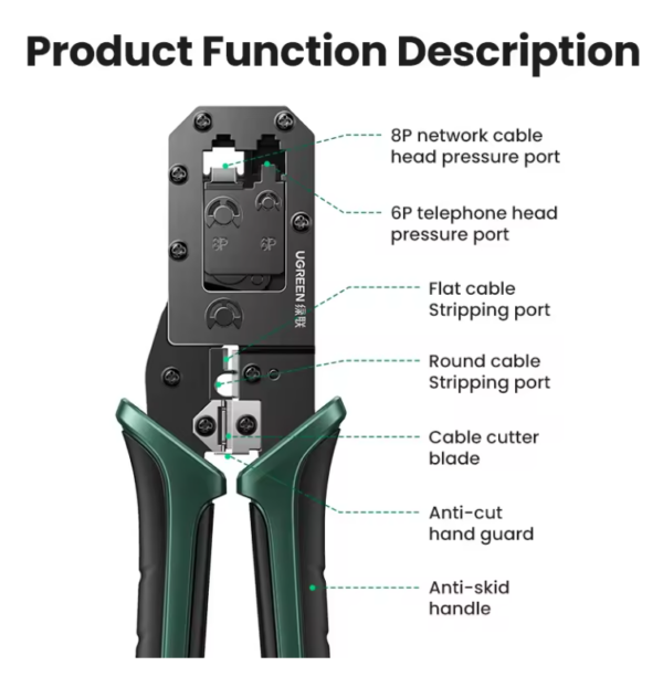 UGreen - Network Cutter RJ45 Cimper Pliers for Ethernet Cable - Image 3