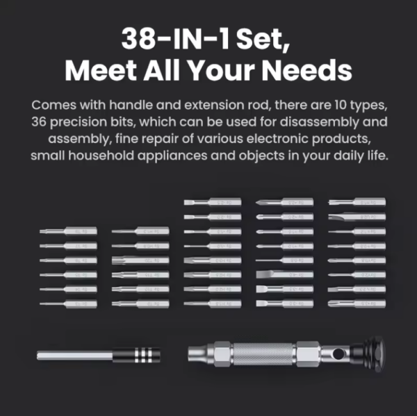 UGreen 38-in-1 Precision Screwdrivers Set with Magnetic - Image 6