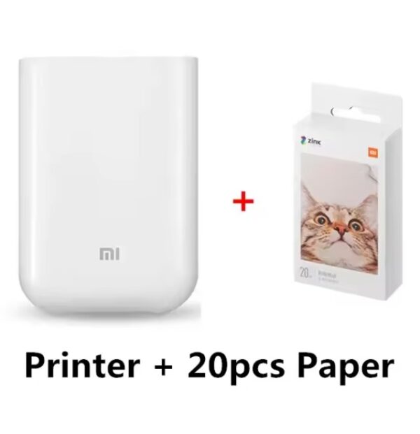 Xiaomi Portable Mini Photo Printer with 20pcs Zinc Paper